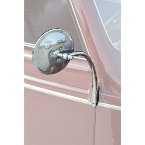 48-52 Ford Truck Door Mirror - Arched Arm - Chrome - Hinge Mount