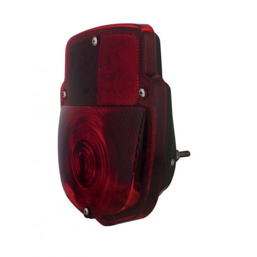 53-56 Ford Taillight Assembly - RH - Black Body - Plain Lens