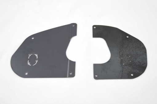 53-56 Ford Truck Floor Plates Around Steering Column - Stock Steering Column Hole - With Brake & Clutch Punch Out - 2 Piece - Plain Steel